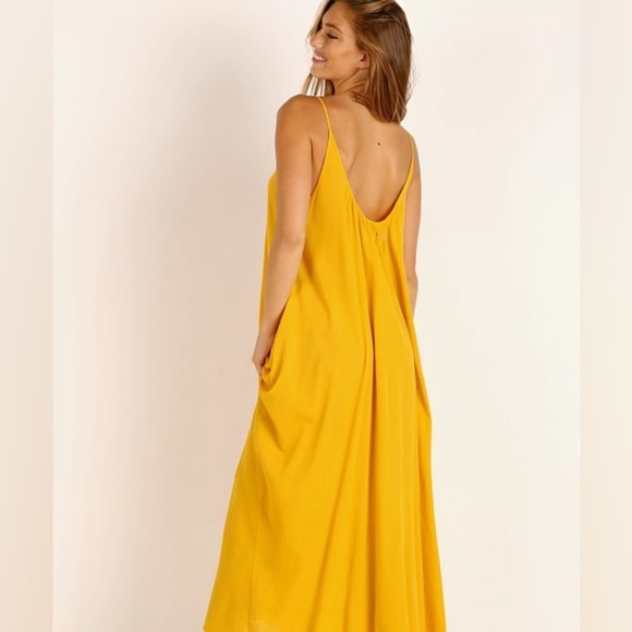 9seed tulum cotton gauze maxi dress in honey - Picture 2 of 7